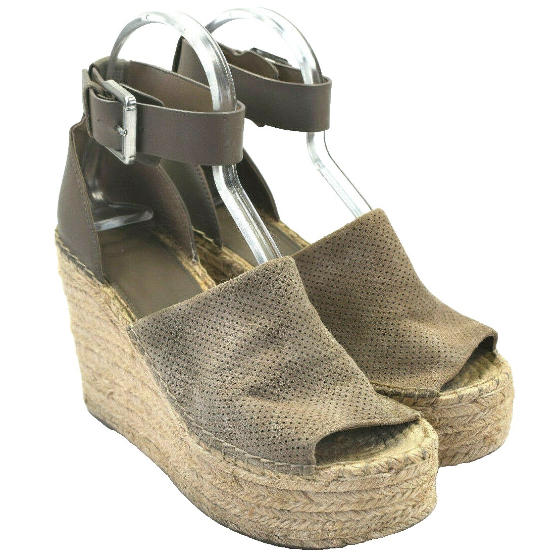 Marc Fisher Adalyn Women's Size 8 M Espadrille Wedge Sandals Peep Toe Suede